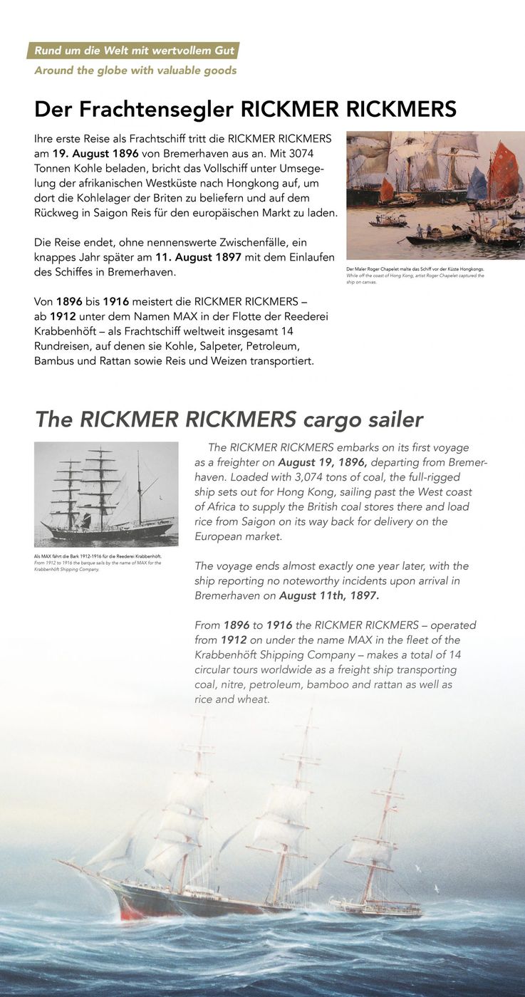 Rickmer Rickmers – Museumsschiff · Ausstellung